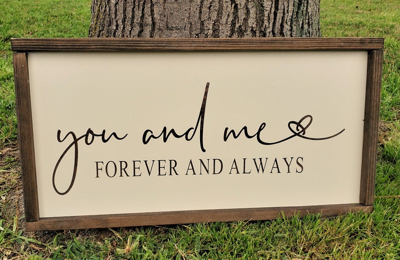 Engagement gift Farmhouse Wedding Sign You and Me Forever Together Wedding Decor Rustic Wood Sign