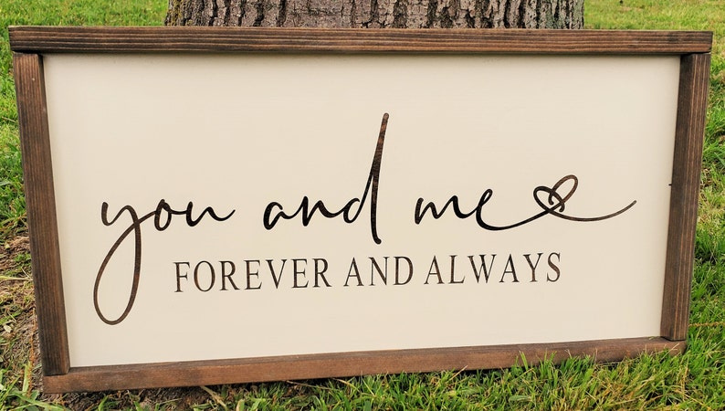 Engagement gift Farmhouse Wedding Sign You and Me Forever Together Wedding Decor Rustic Wood Sign