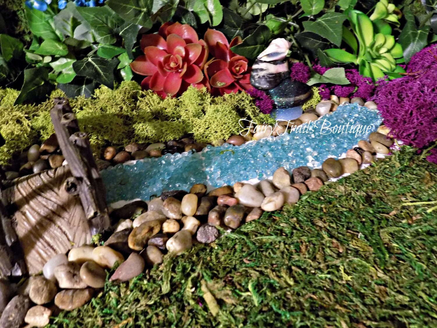 DIY Fairy Garden River Gnome Garden Terrarium Planter Kit Etsy
