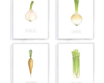 Veggie Greeting Cards - Four Pack