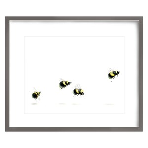 Bumble Bees Hand Embellished Print