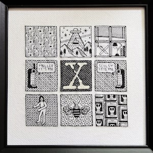 Blackwork Cross Stitch Pattern · Alien Conspiracy