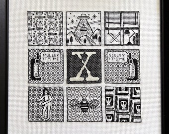 Blackwork Cross Stitch Pattern · Alien Conspiracy