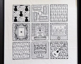 Blackwork Cross Stitch Pattern · FRIENDSHIPS