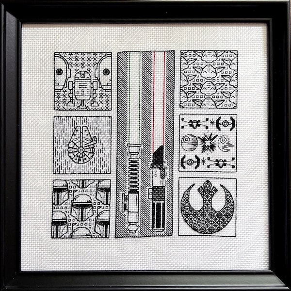 ブラックワーク クロスステッチ パターン · Stellar Altercations