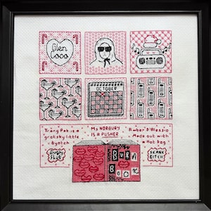 Blackwork Cross Stitch Pattern · Pink Wednesdays