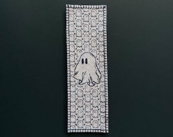 Bookmark Blackwork Cross Stitch Pattern · Ghostly