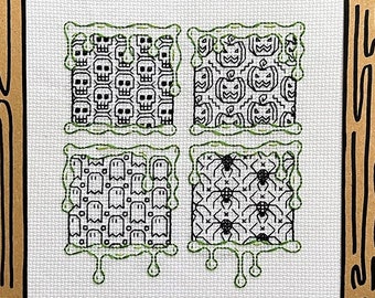 Blackwork Cross Stitch Pattern · Slime After Slime