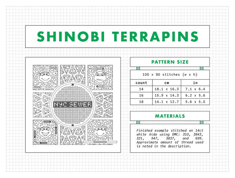 Size and material details