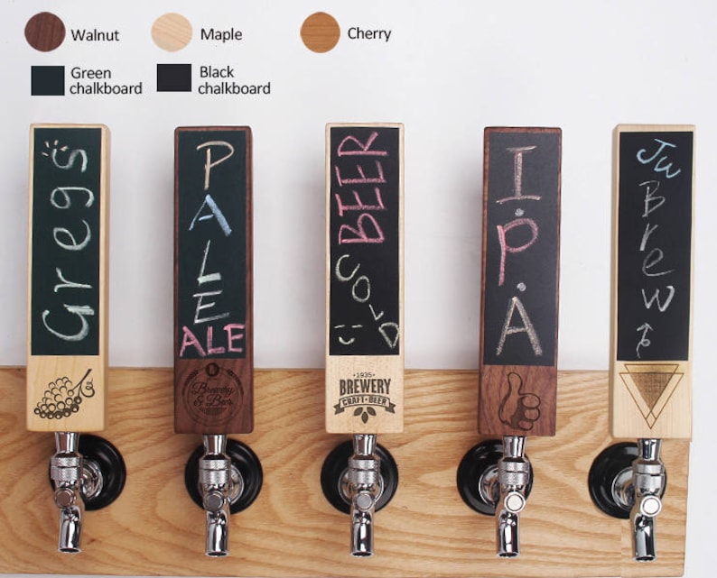 10 Chalkboard Beer Tap Handles Beer tap handle Engraved Etsy