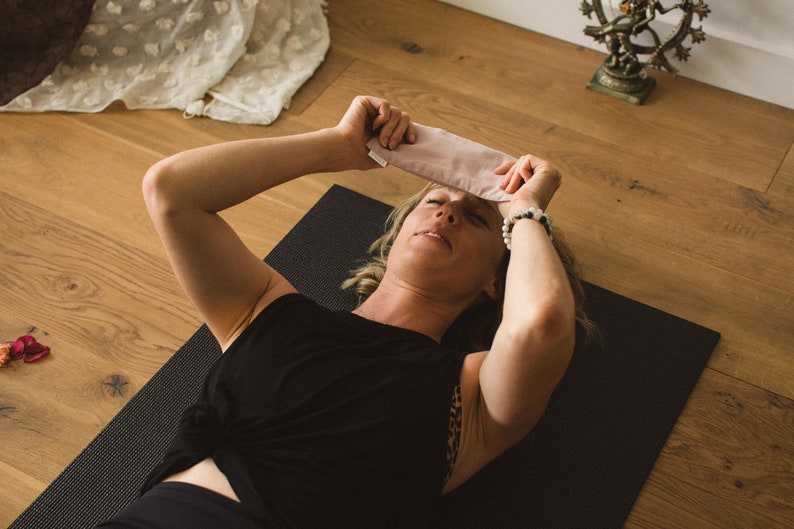 Eye Pillow Yoga Meditation Organic Lavender Yoga Nidra Etsy
