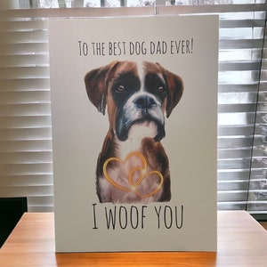 Voor de beste hondenvader ooit Boxerhondenkaart