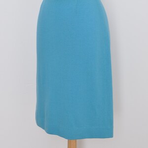 Vintage 60s Turquoise Knit JANTZEN Midi Skirt - 14