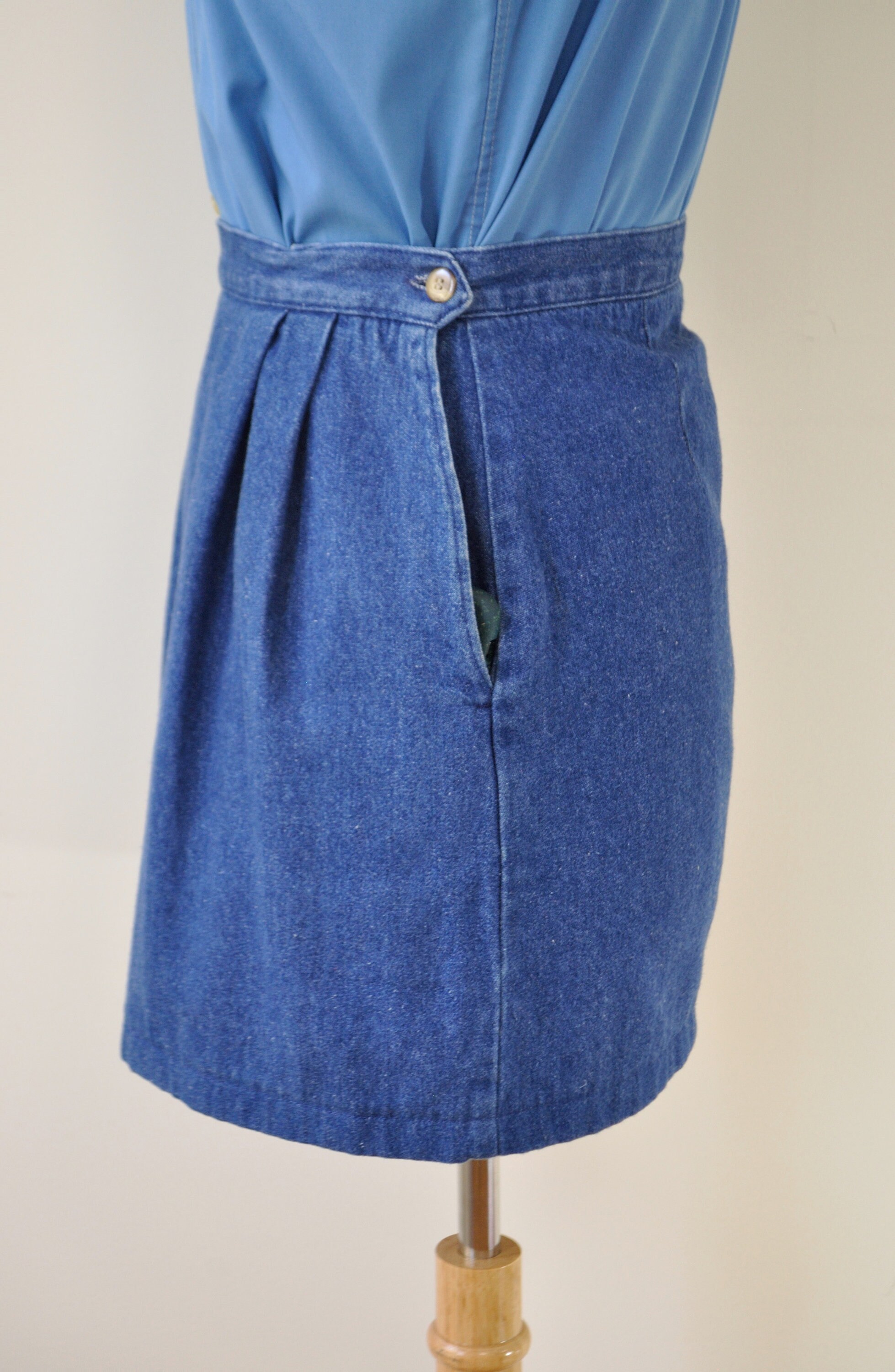 90s Denim Skirt / Vintage 1990s Blue Jean Mini Short High - Etsy