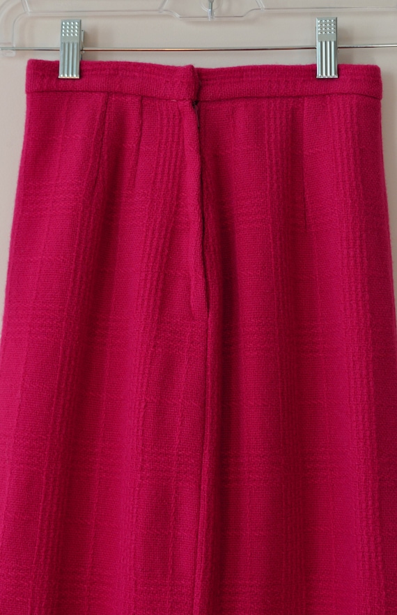 50s Hot Pink Skirt / Vintage 1950s 1960s Magenta … - image 5