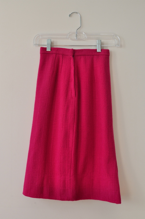 50s Hot Pink Skirt / Vintage 1950s 1960s Magenta … - image 4