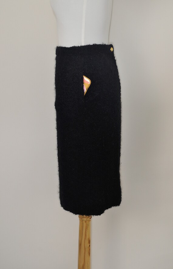 Mohair and Wool Midi Skirt