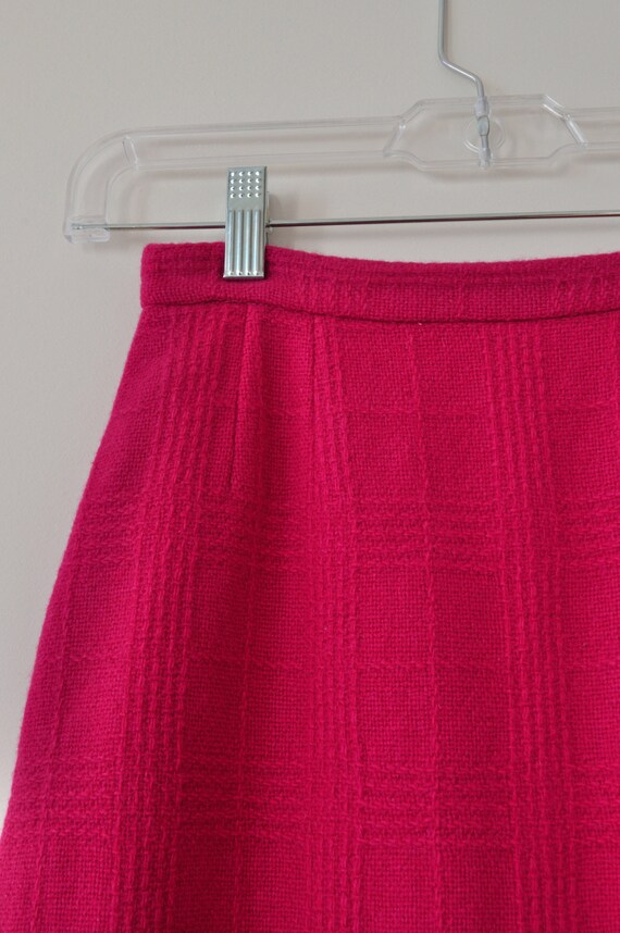 50s Hot Pink Skirt / Vintage 1950s 1960s Magenta … - image 3