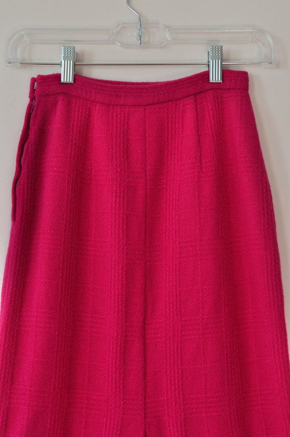 50s Hot Pink Skirt / Vintage 1950s 1960s Magenta … - image 8