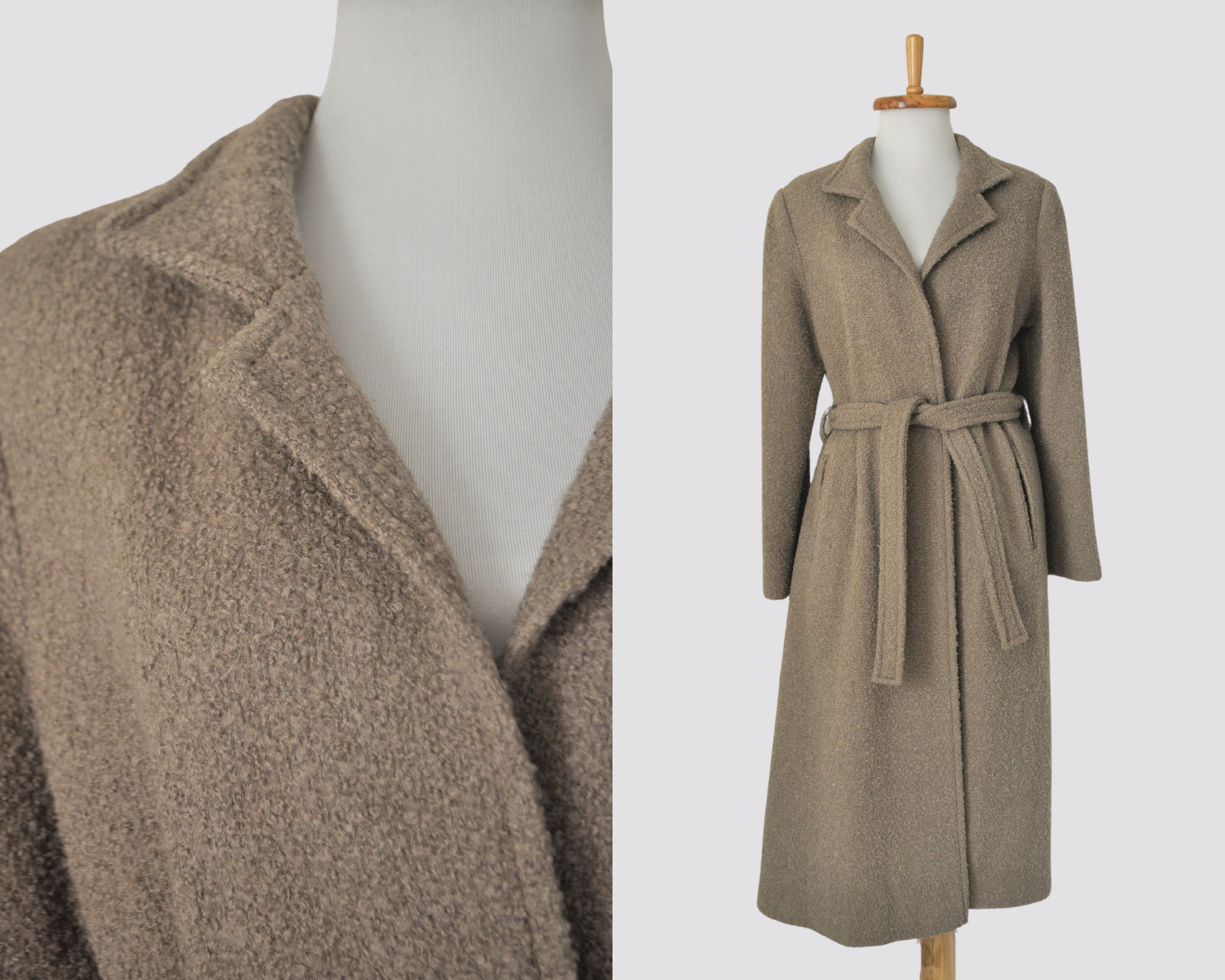 Belted Wool Coat - Etsy