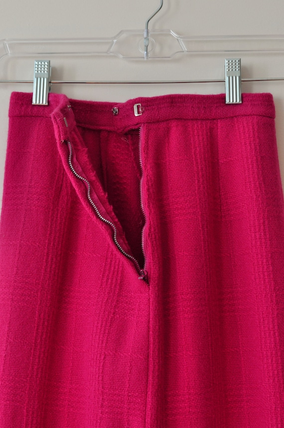 50s Hot Pink Skirt / Vintage 1950s 1960s Magenta … - image 6