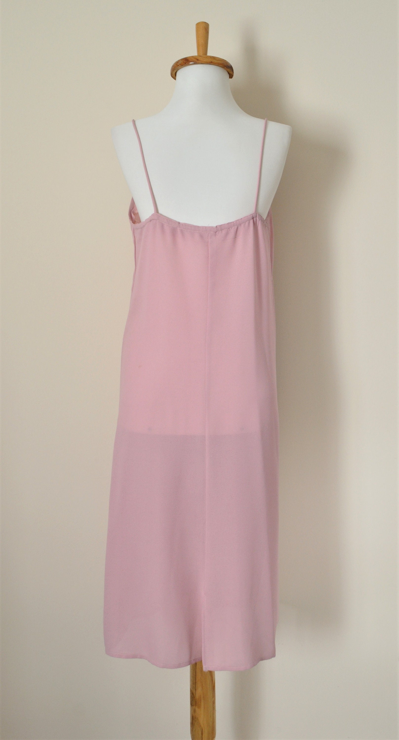 Vintage Pink Dress Set / 1970s 70s Dusty Rose Midi Slip Long - Etsy