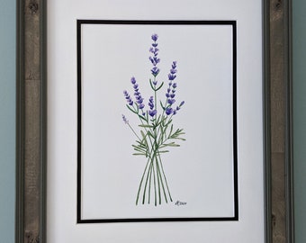 Lavender Watercolor Print, Lavender Art, Watercolor Print, Gift for Her, Lavender Gift, Lavender Home Decor, Lavender Painting, Birthday