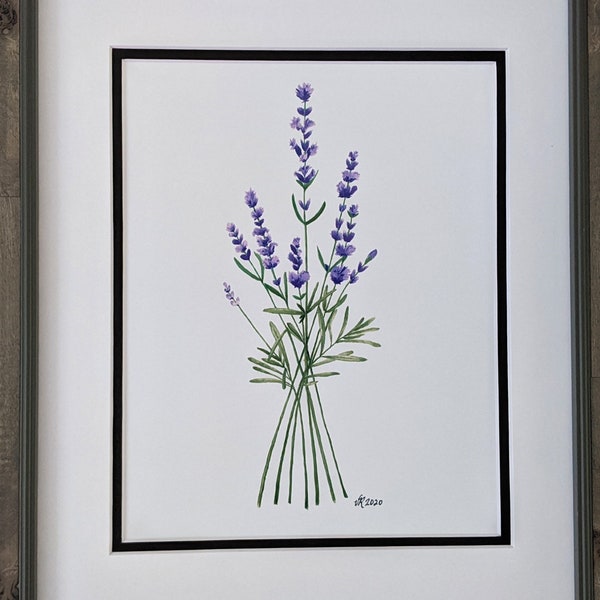 Lavender Watercolor Print, Lavender Art, Watercolor Print, Gift for Her, Lavender Gift, Lavender Home Decor, Lavender Painting, Birthday