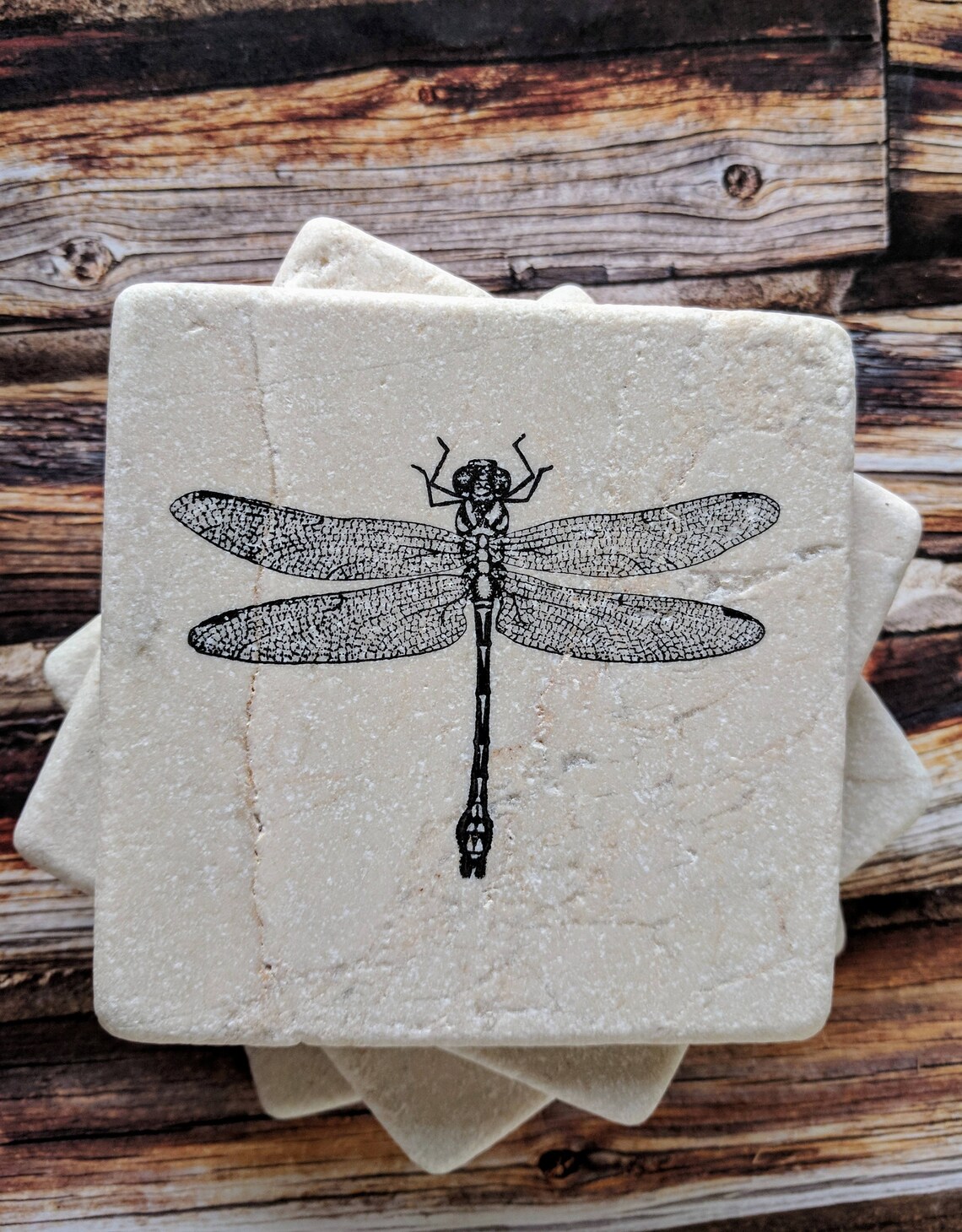 Dragonfly Stone Coasters Dragonfly Lover Coasters Dragonfly Etsy