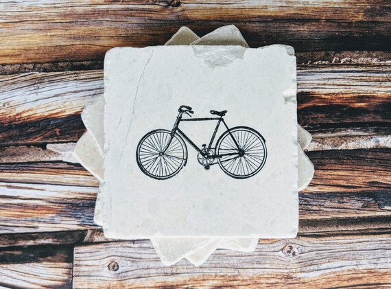 Bicycle Stone Coasters Bike Coasters Cyclist Gift Bike Etsy