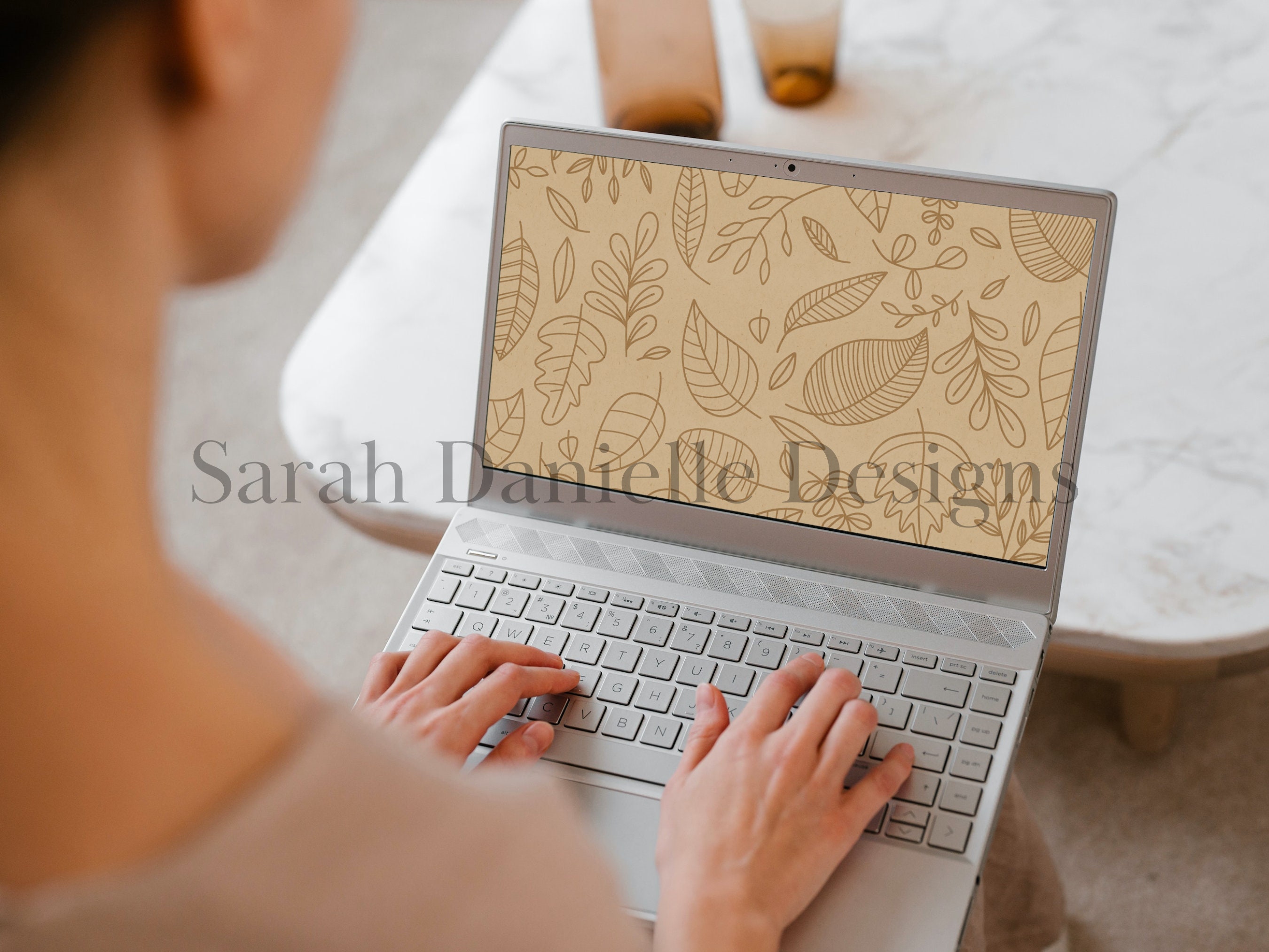 Herfst bladeren bureaublad achtergrond | Minimale Fall Laptop Wallpaper  Digitale Download - Etsy België, image size:2700x2025