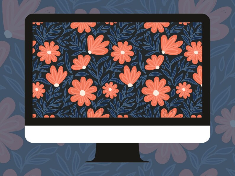 Floral Pattern Desktop Background | Flower Laptop Wallpaper | Floral ...