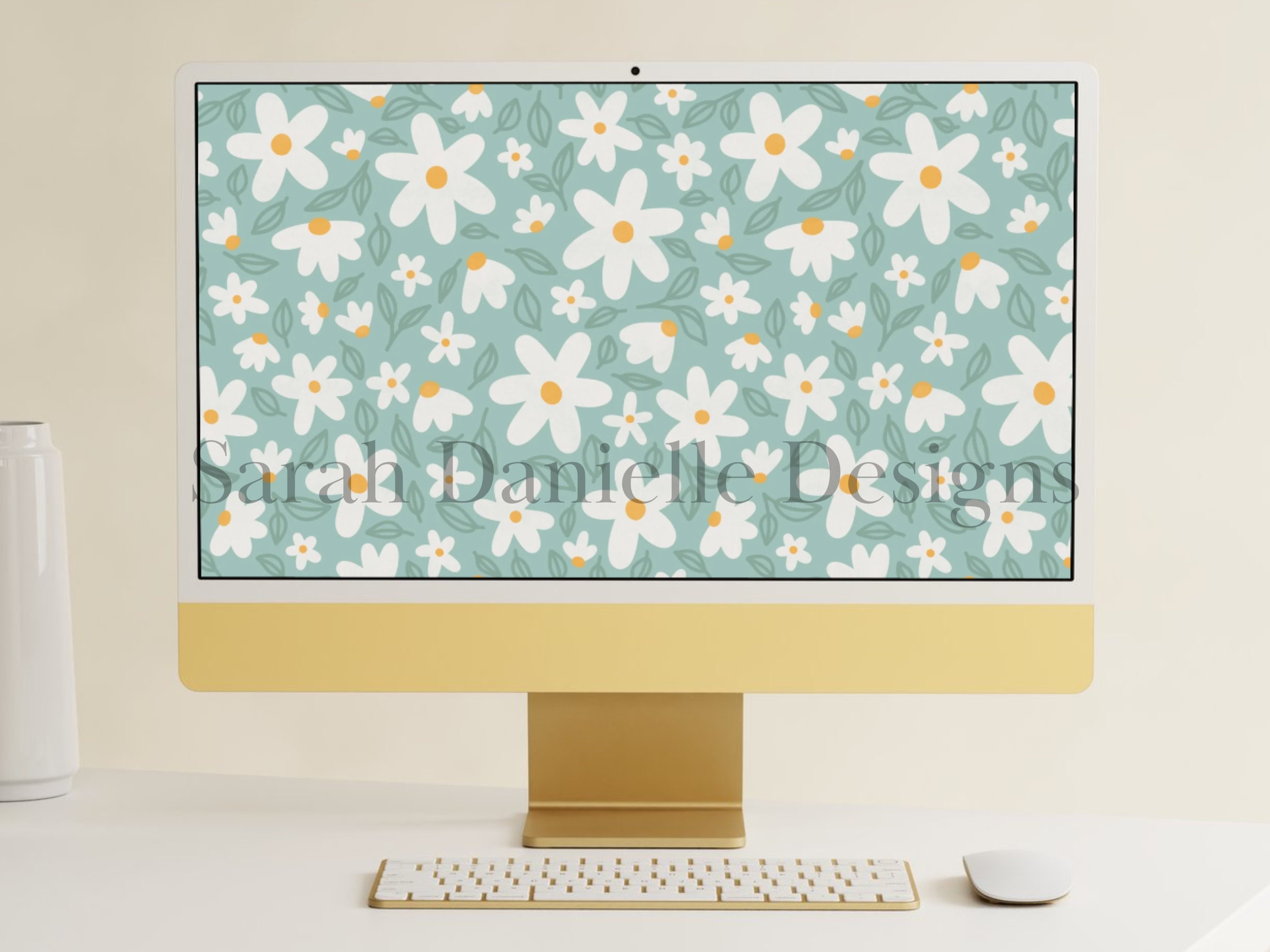 Daisy Desktop Wallpaper | Flower Laptop Background Digital Download - Etsy