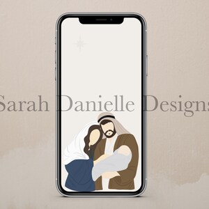Nativity iPhone Wallpaper Design Minimal Christmas Phone - Etsy