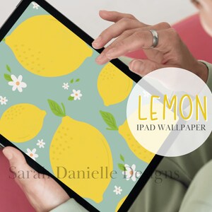 Lemon iPad Wallpaper | Tablet Background Digital Download