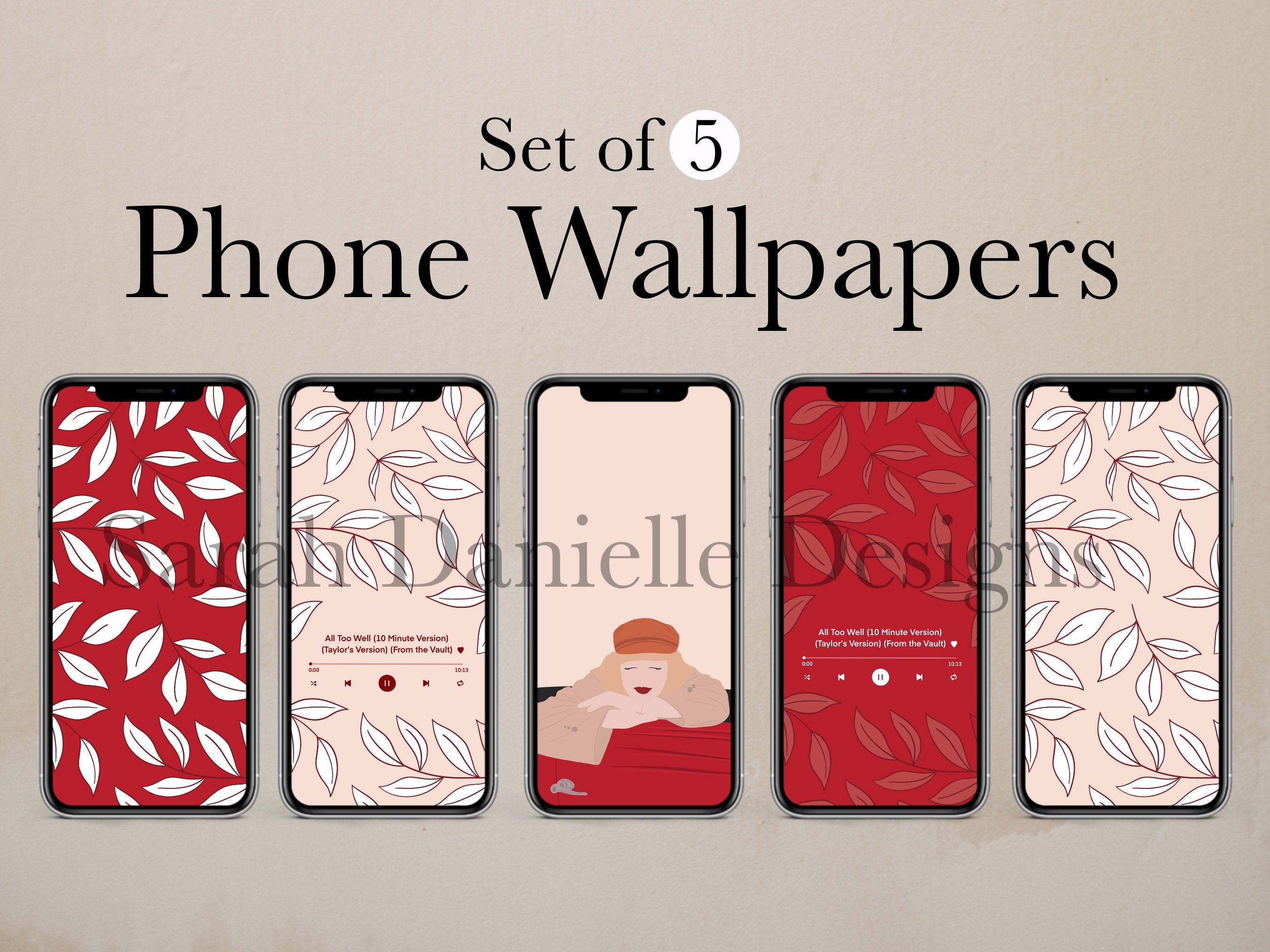 Taylor Swift Inspired Phone Wallpaper Red Taylor’s - Etsy