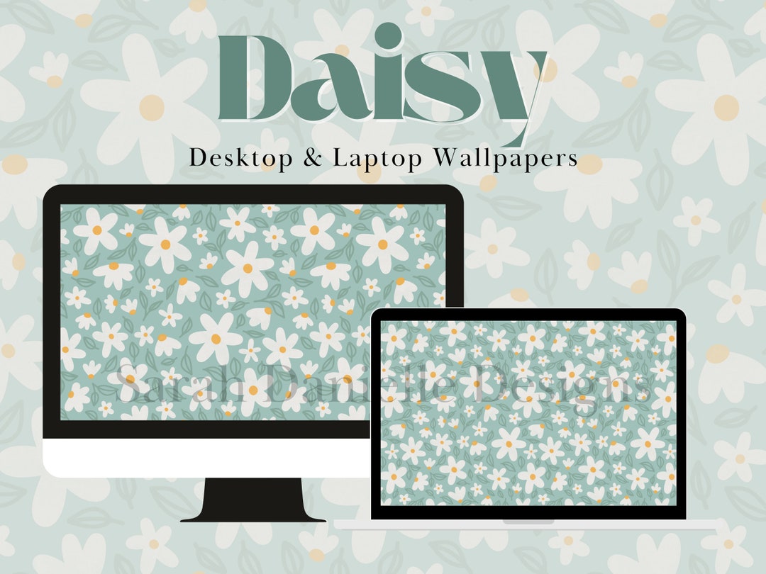 Daisy Desktop Wallpaper | Flower Laptop Background Digital Download - Etsy