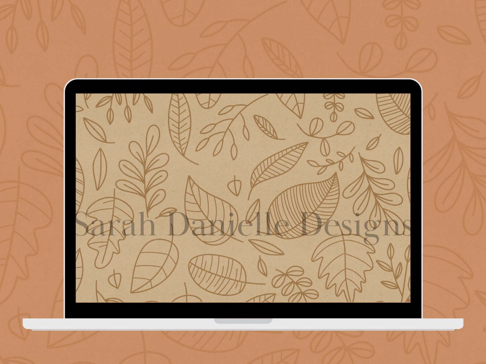Autumn Leaves Desktop Background | Minimal Fall Laptop Wallpaper ...