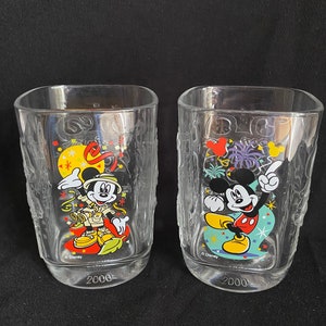 Vintage Disney World McDonalds Mickey Mouse Celebration Glasses