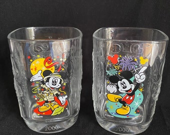 Vintage Disney World McDonalds Mickey Mouse Celebration Glasses