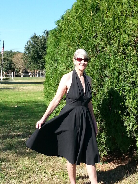 Marilyn Monroe Estate Classic Black Halter Dress