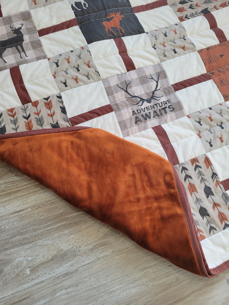 Woodland Rustic Crib Bedding Modern Earthy Baby Boy Nursery Etsy
