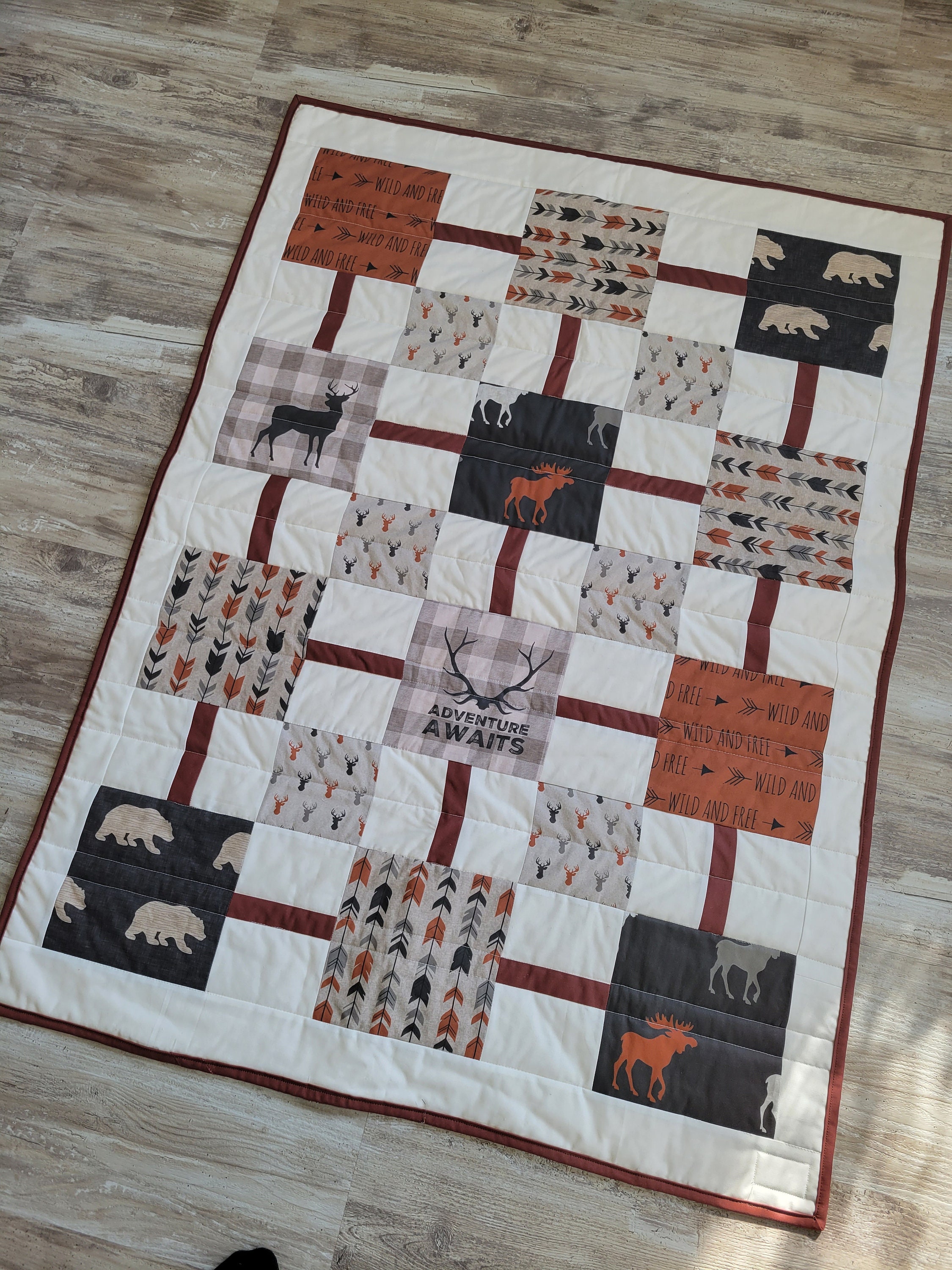 Rustic woodland top crib bedding
