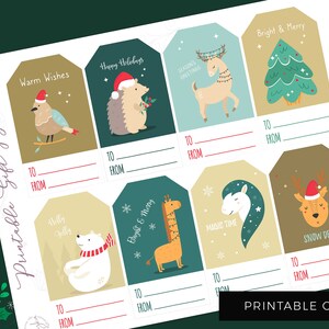 Printable Christmas gift tags | Merry Christmas to / from gift tags digital | Instant Download | to - from tags | Christmas label