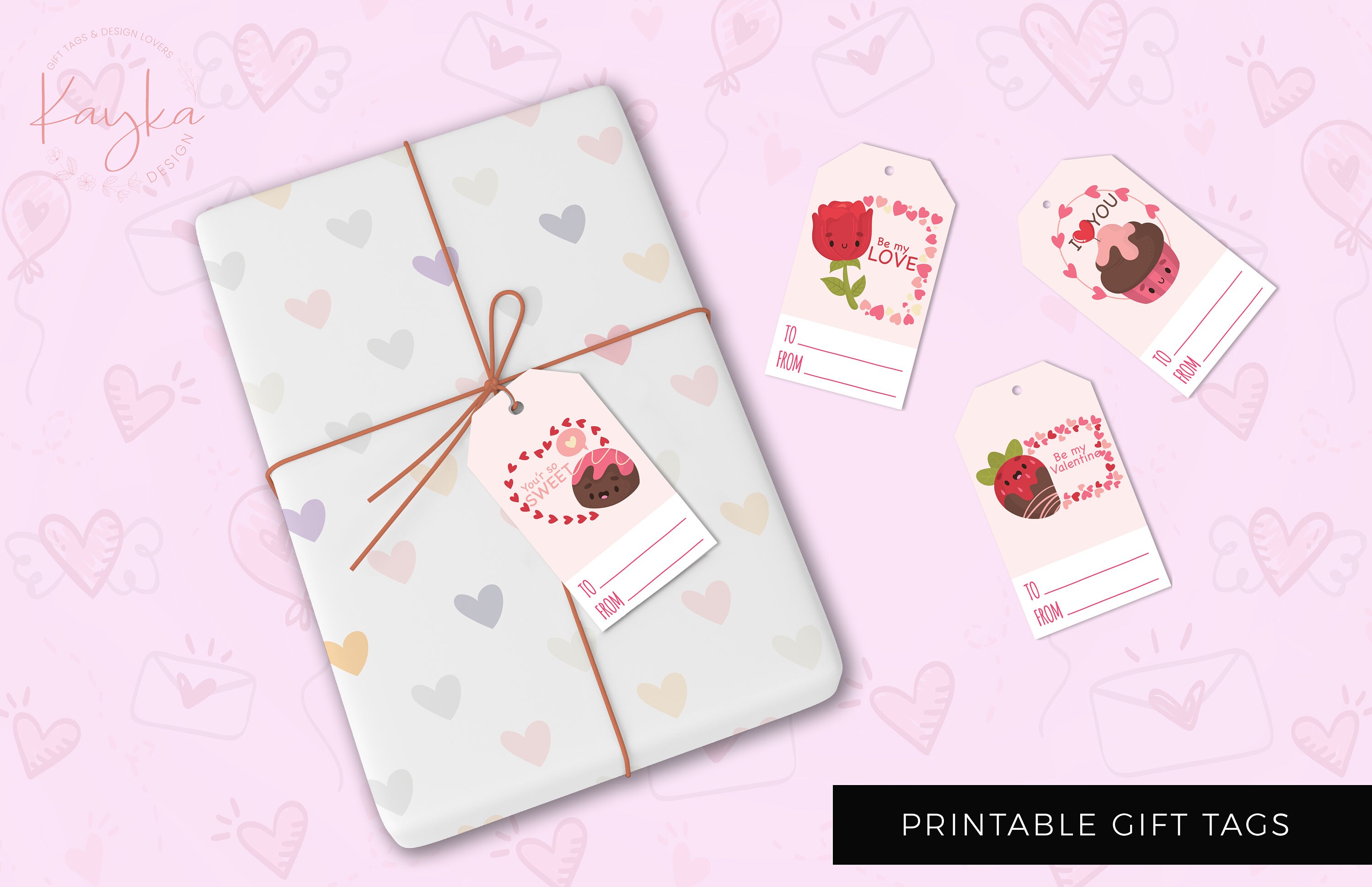Printable Valentines Day Gift Tags Valentine Day to From Gift Tags ...