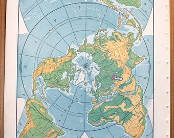 Mapa del Mundo - 1901 Geografía Natural Avanzada - Atlas