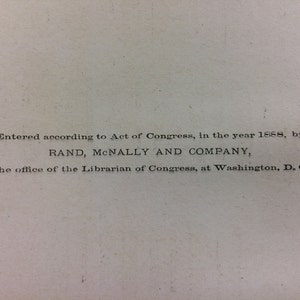 South America or Northern Portion of South America Large Map 1888 Rand McNally Standard World Atlas Antique image 5