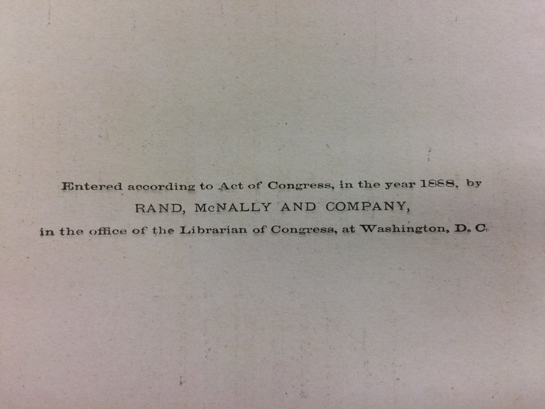 South America or Northern Portion of South America Large Map 1888 Rand McNally Standard World Atlas Antique image 5