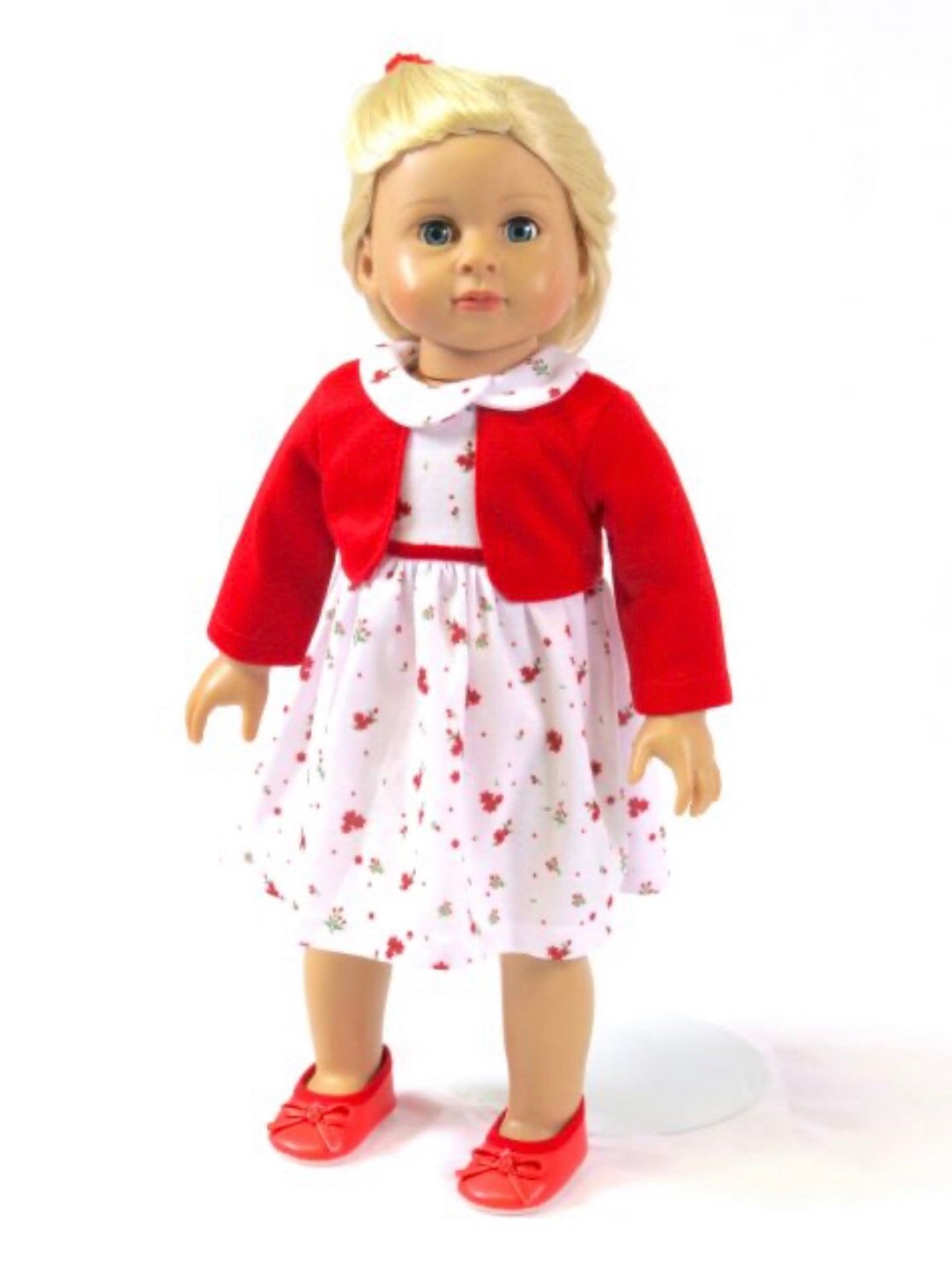 18 inch doll clothes/Red flower dress /for American Girl /My Life/Our