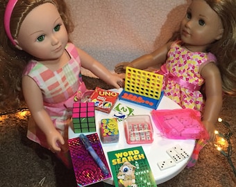 Doll Accessories-Game Night Set for 18" Dolls like American Girl